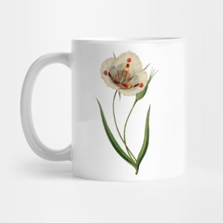 White botanical flower Mug